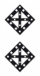 ЖД знак «Поднять нож, закрыть крылья» (два препятствия)