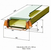 Коммуникационный канал 282x85x1000мм, 36.24 кг