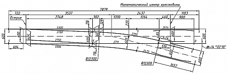 Стрелочный перевод типа Р33 марки ¼  проект 6334.000.00